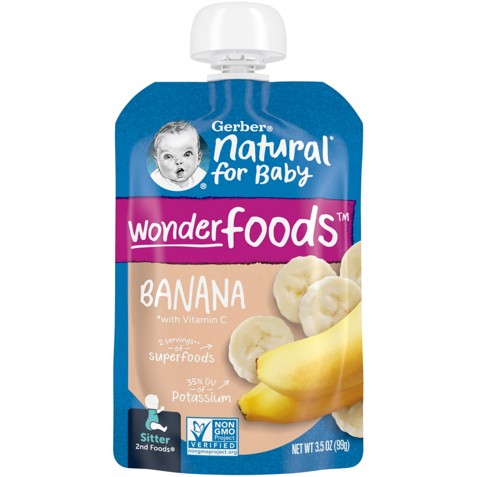  Gerber, Natural for Baby, Wonder Foods, 2nd Foods, , 99  (3,5 )  Iherb ()