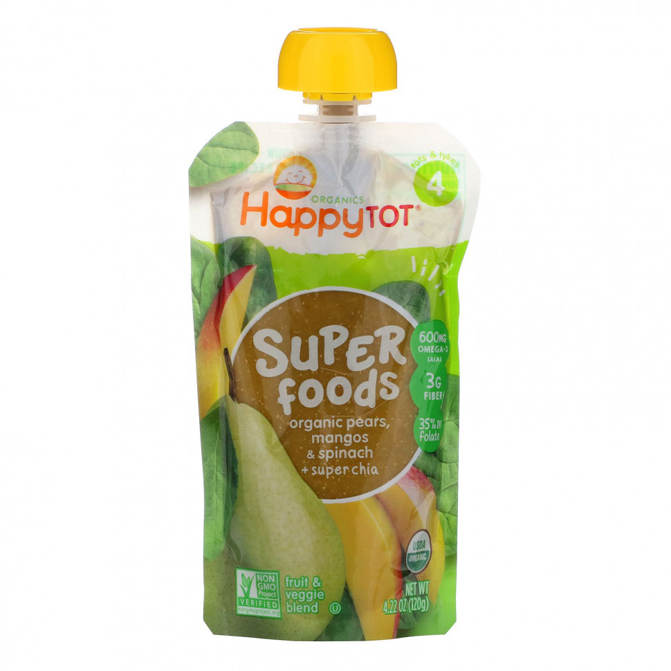 Happy Family Organics, HappyTot, SuperFoods,  , ,    , 120  (4,22 )    , -, 