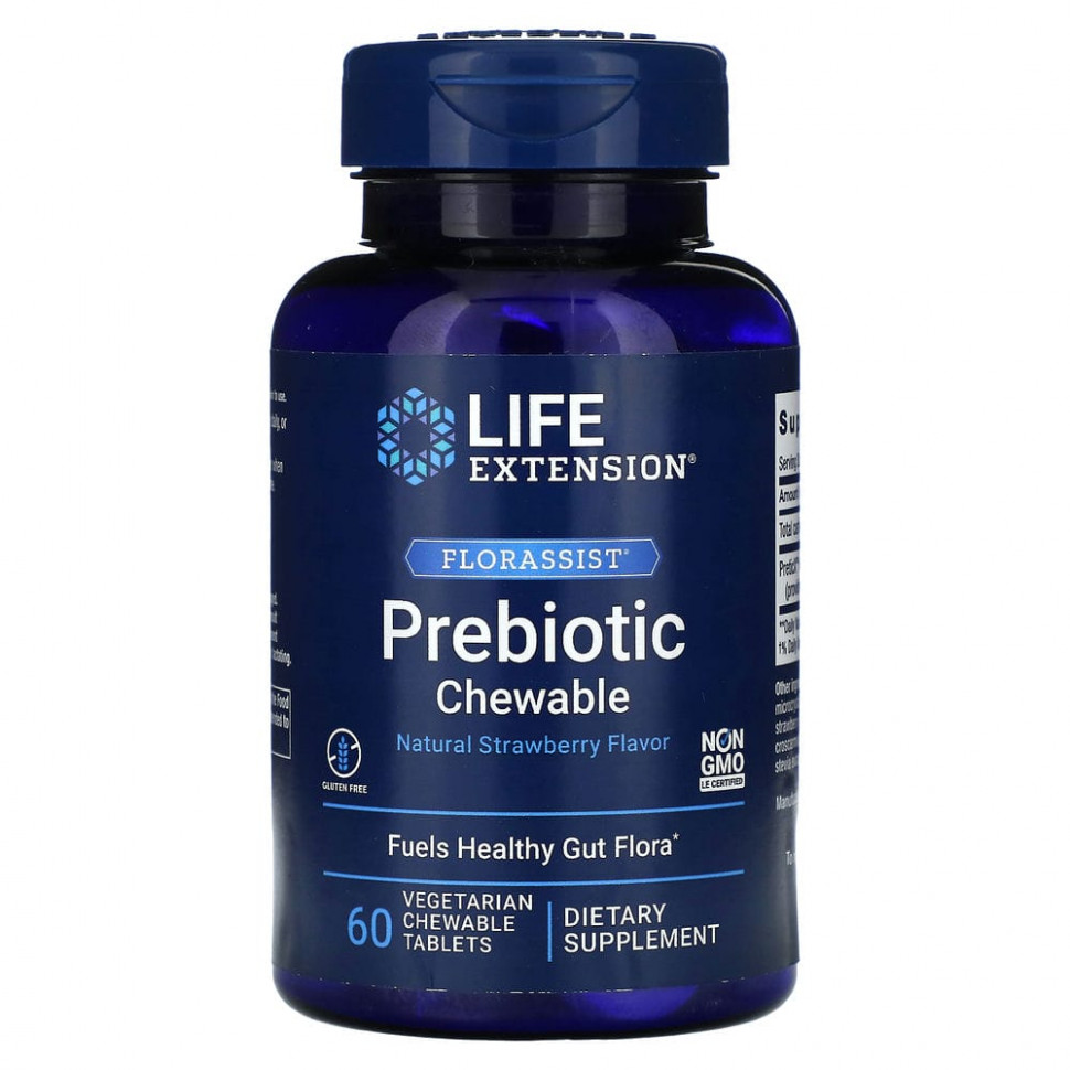 Life Extension, FLORASSIST Prebiotic Chewable,    , 60      , -, 