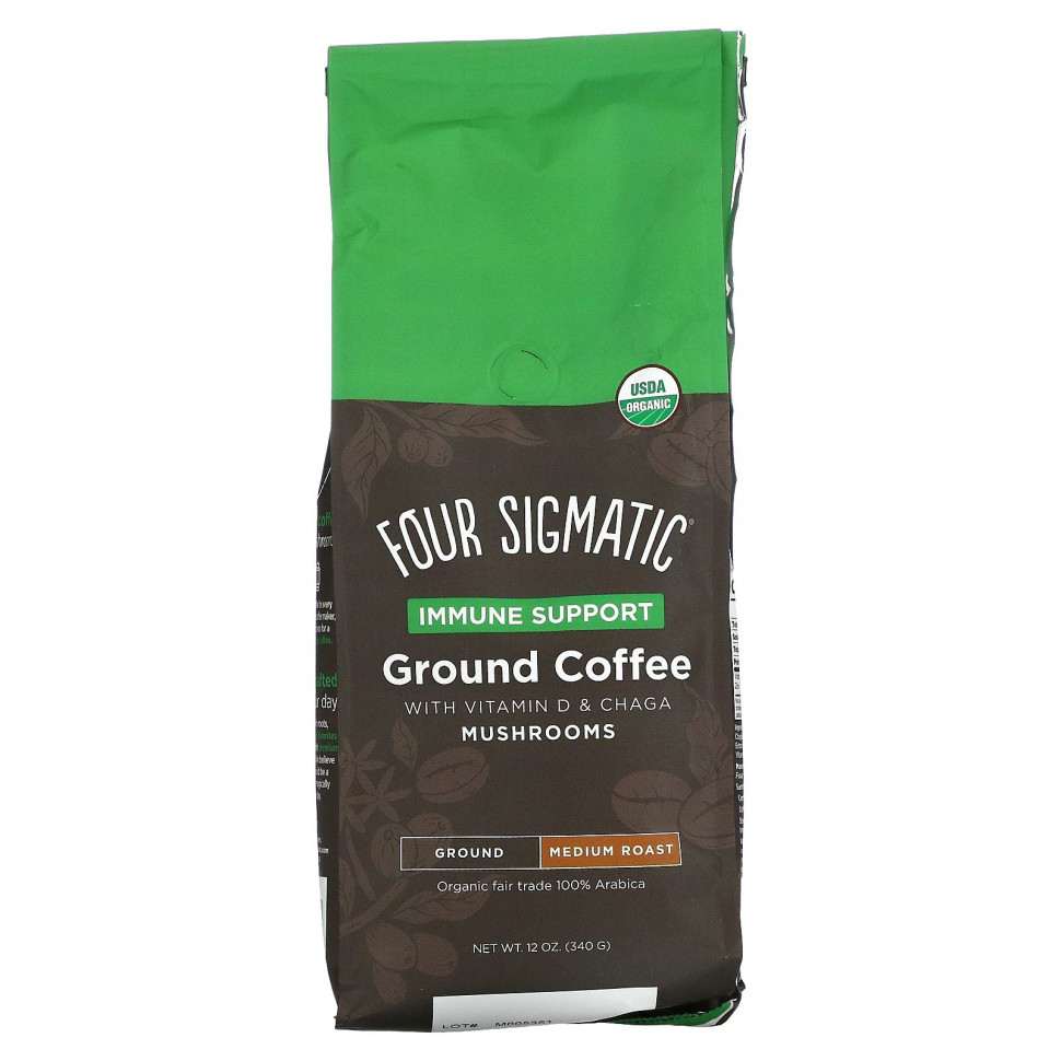 ���������� Four Sigmatic, ������� ���� ��� ��������� ���������� � ��������� D � ������� ����, ������� �������, 340 � (12 �����)  Iherb (������)