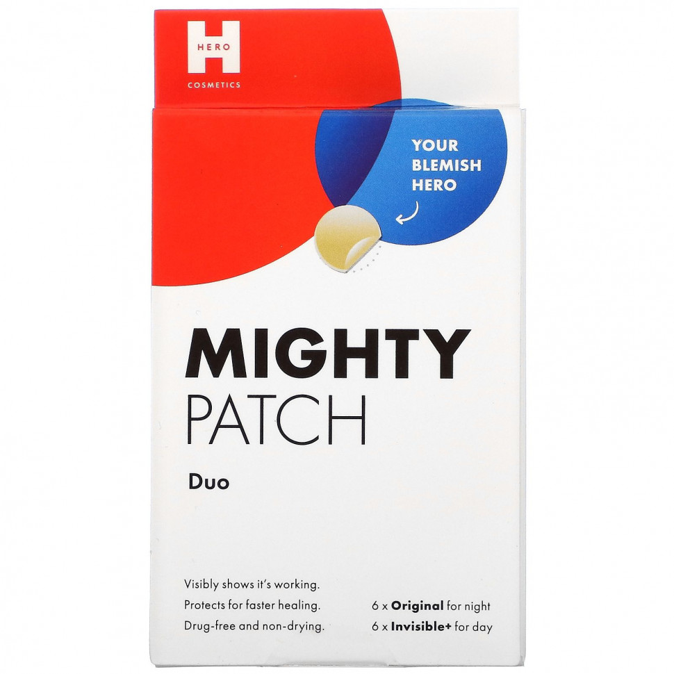 Hero Cosmetics, Mighty Patch Duo, 6 Original + 6 Invisible+ Patches    , -, 