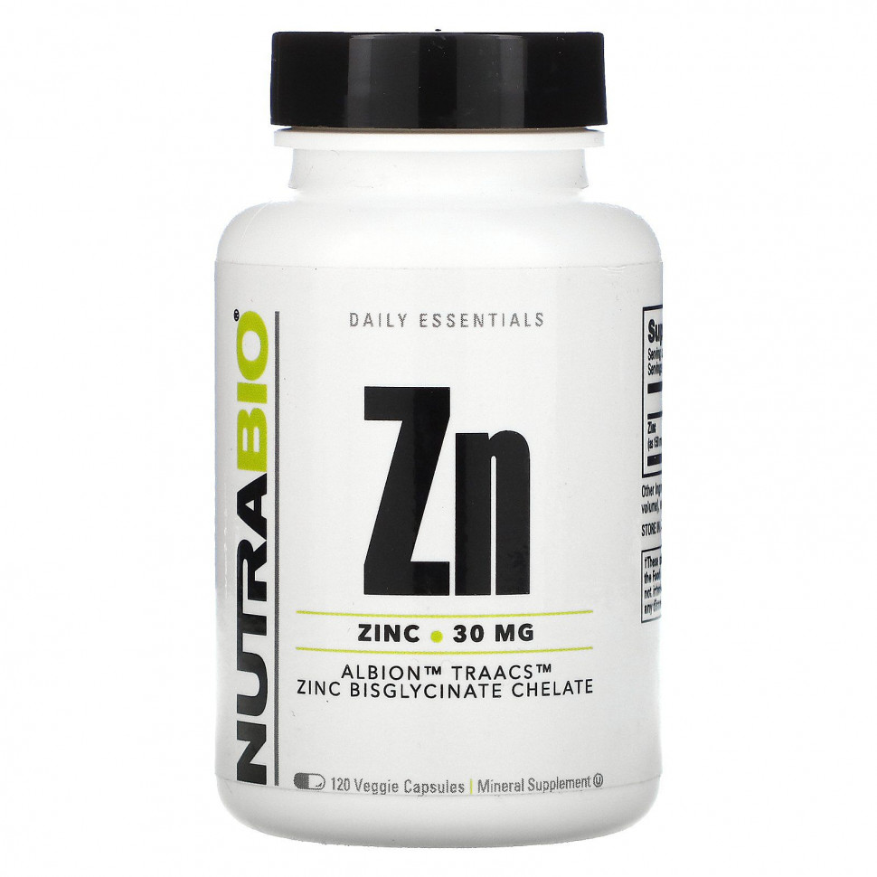 NutraBio Labs, Zn, , 30 , 120      , -, 