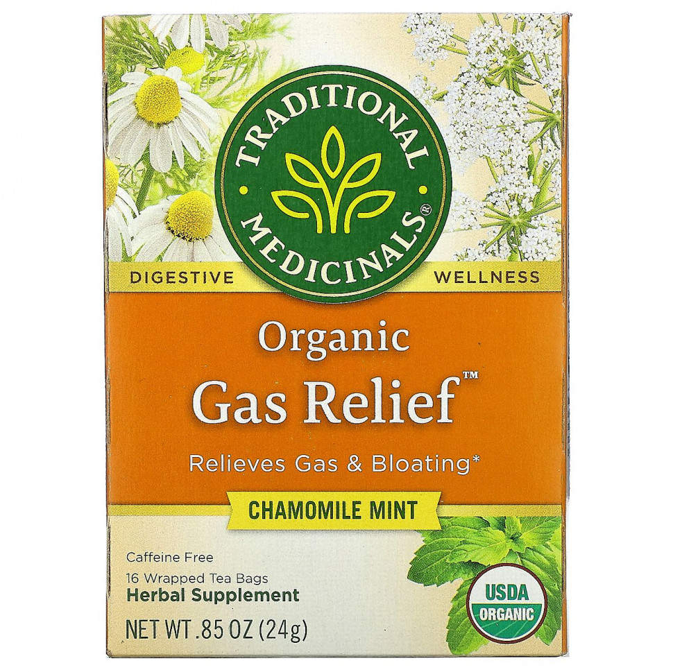 Traditional Medicinals, Organic Gas Relief,  ,   , 16    , 24  (0,85 )    , -, 