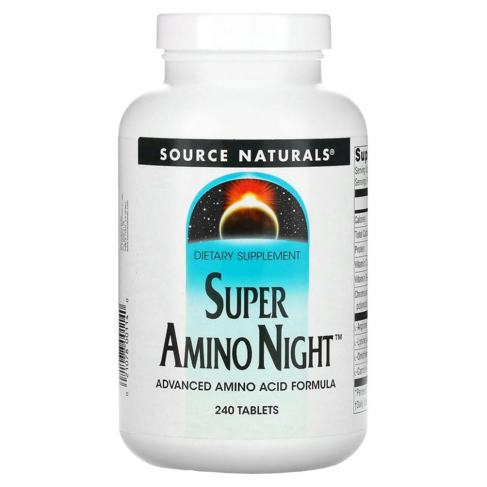 Source Naturals, Super Amino Night, 240     , -, 