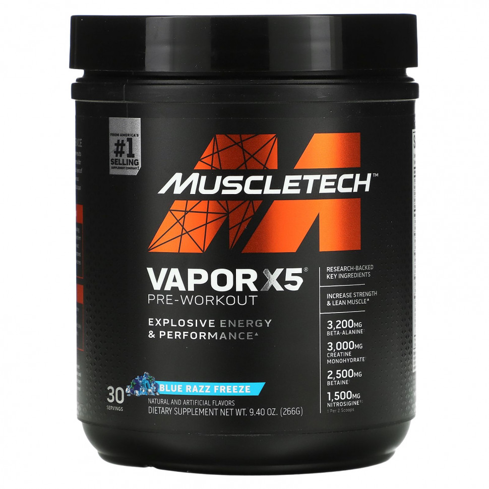 Muscletech, VaporX5, Next Gen,  ,   Blue Razz Freeze, 266  (9,40 )    , -, 