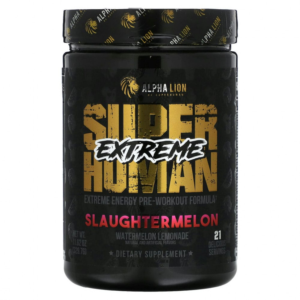 ���������� ALPHA LION, SuperHuman Extreme, ����, �������� �������, 329,7 � (11,62 �����)  Iherb (������)