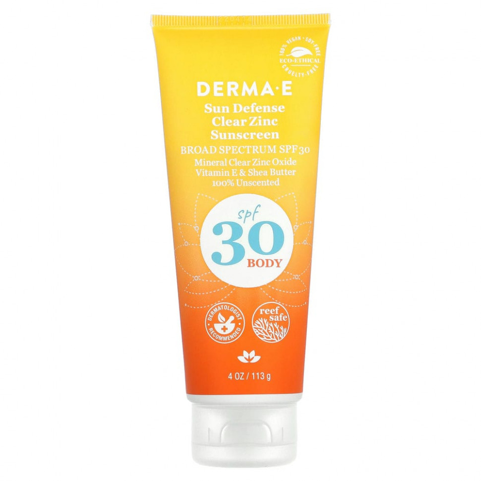 DERMA E, Sun Defense Clear Zinc,    , SPF 30,  , 113  (4 )    , -, 