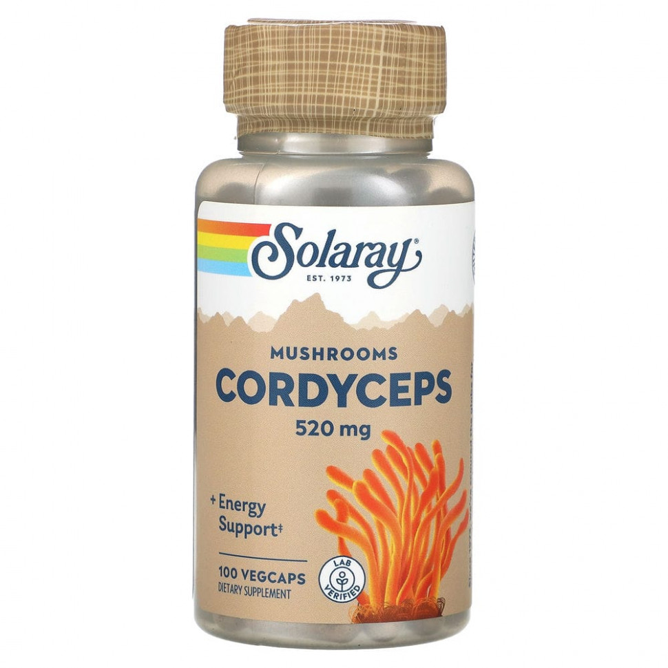 Solaray, Cordyceps Mushrooms, 520 mg, 100 VegCaps    , -, 