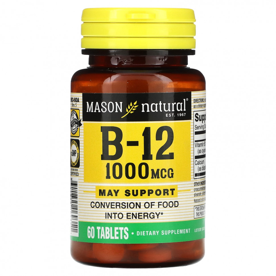 Mason Natural,  B12, 1000 , 60     , -, 