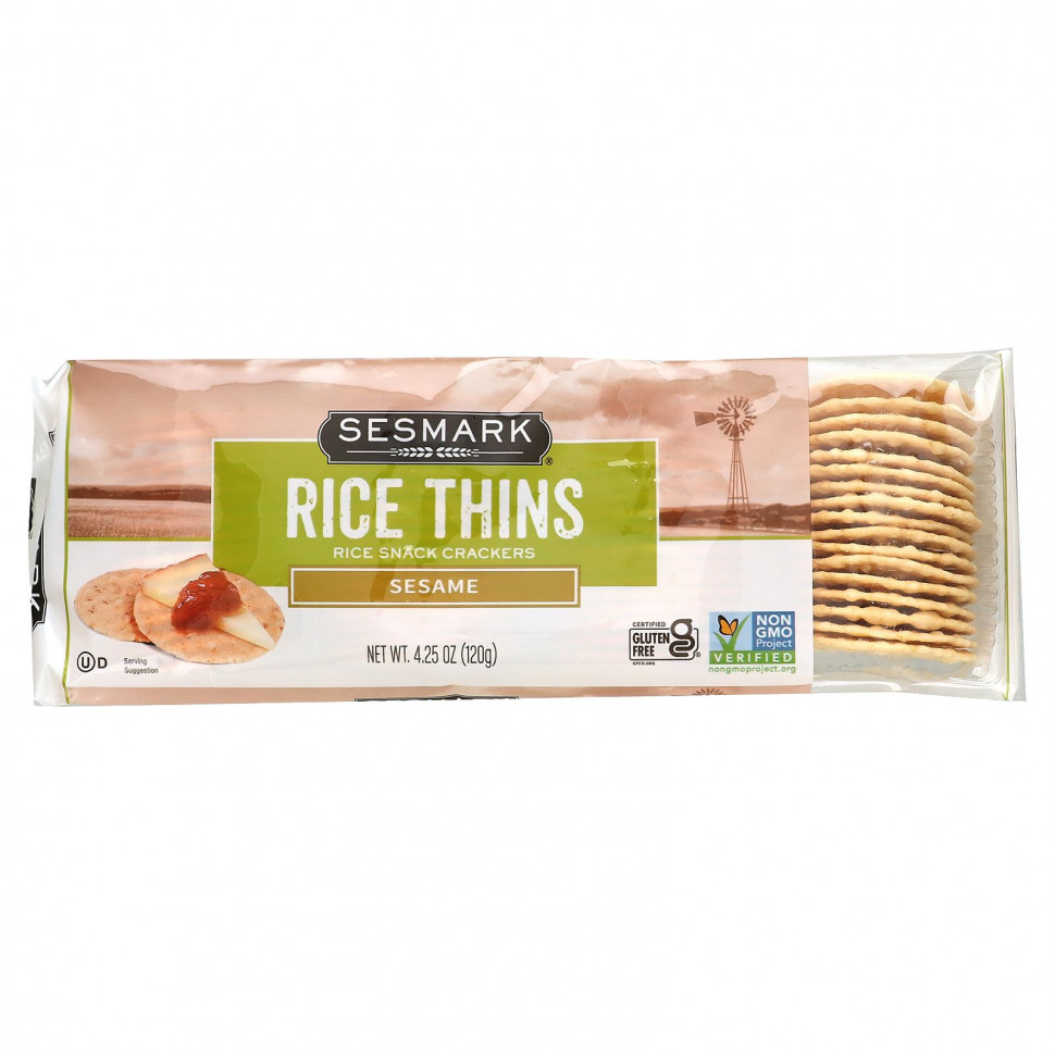 ���������� Sesmark, Rice Thins, ������� �������, ������, 120 � (4,25 �����)  Iherb (������)