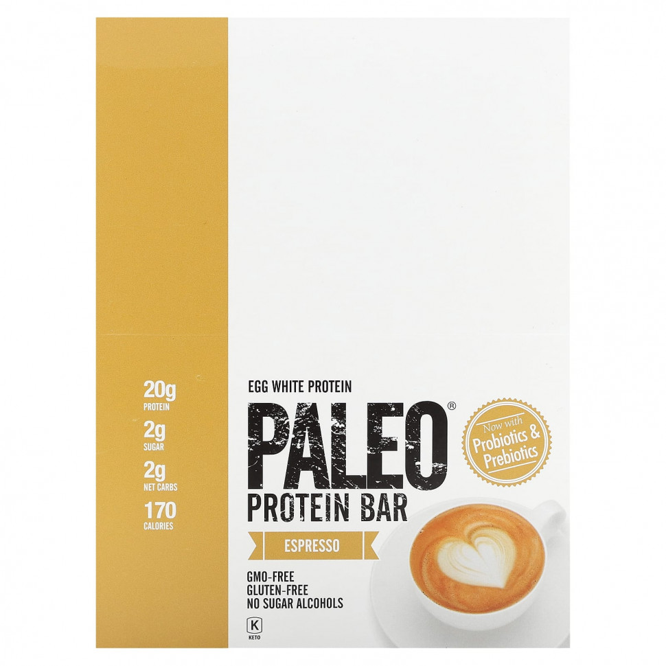  Julian Bakery, Paleo Protein Bar, Espresso, 12 ,  63,1  (2,22 )  Iherb ()
