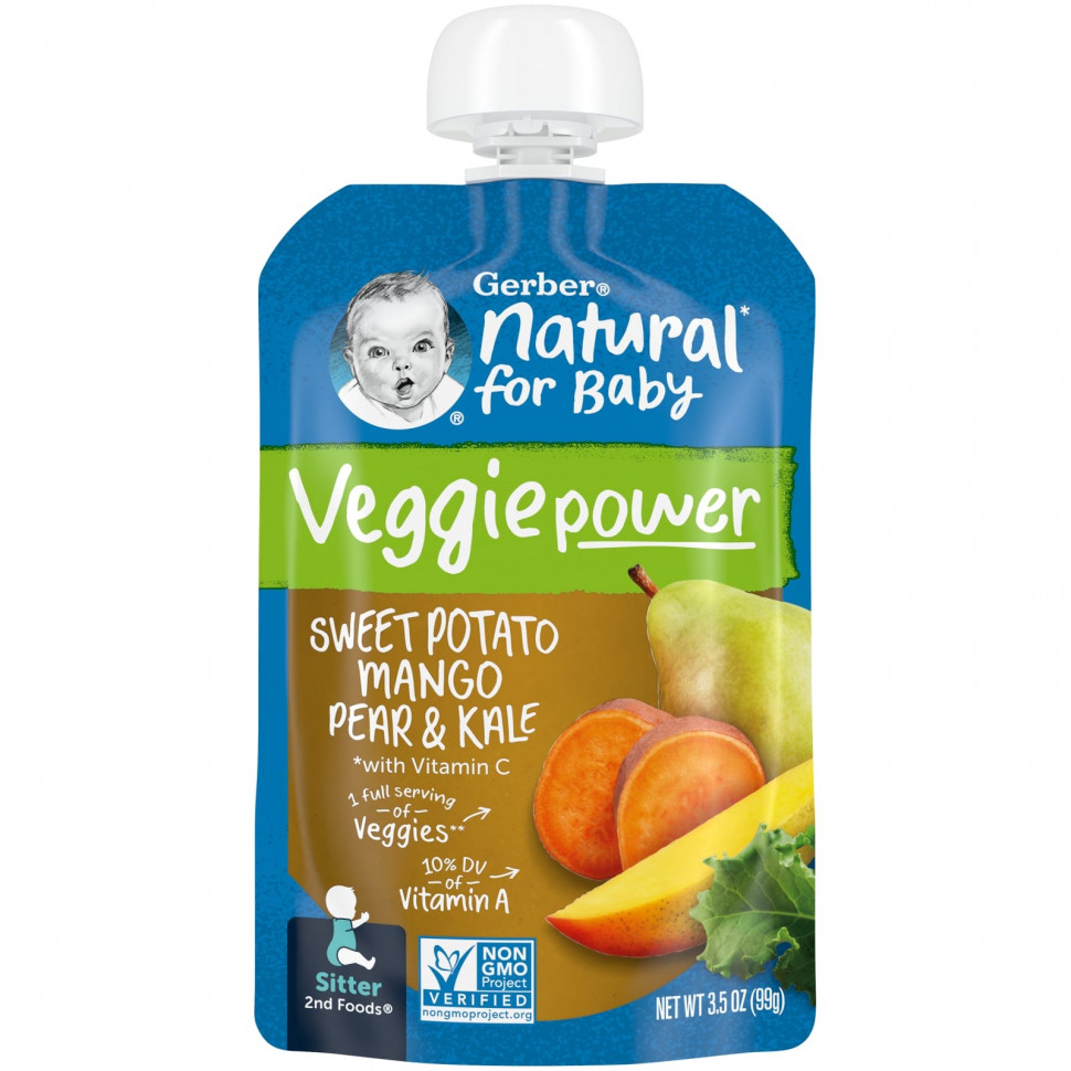  Gerber, Natural for Baby, Veggie Power, 2nd Foods, , ,   , 99  (3,5 )  Iherb ()