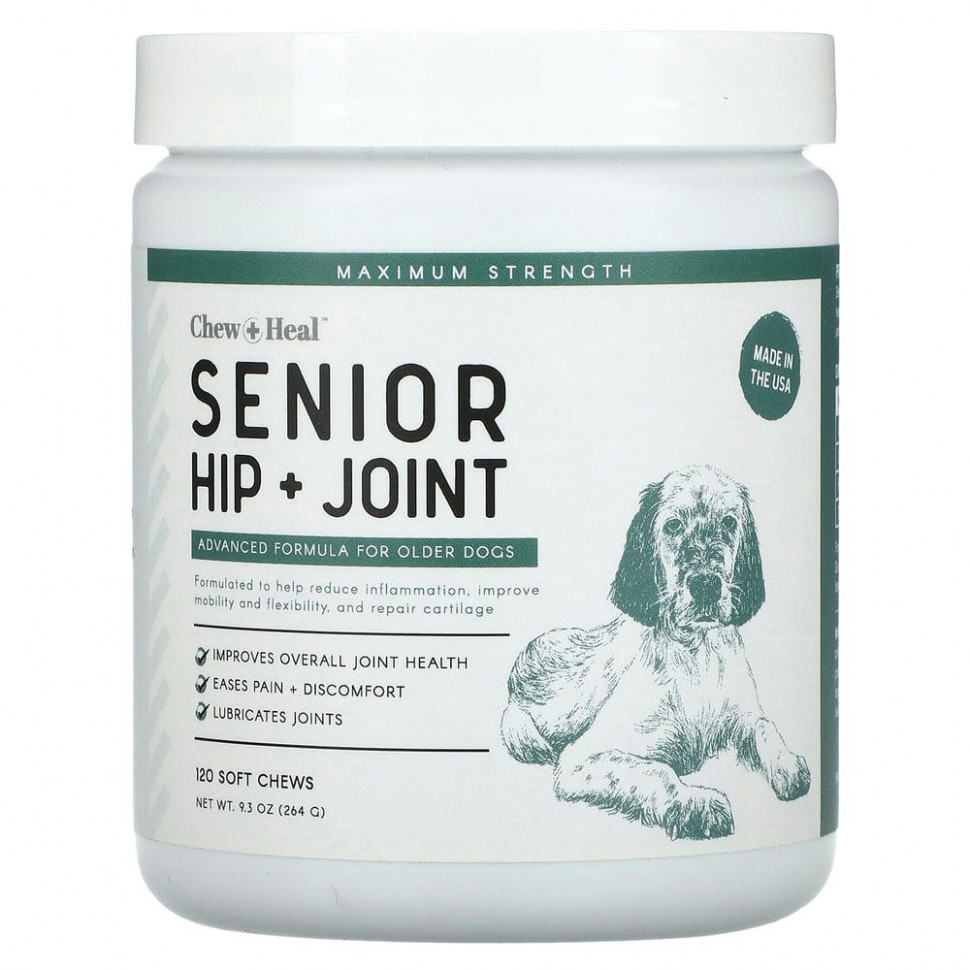 Chew + Heal, Senior Hip + Joint,      , 120  , 264  (9,3 )    , -, 