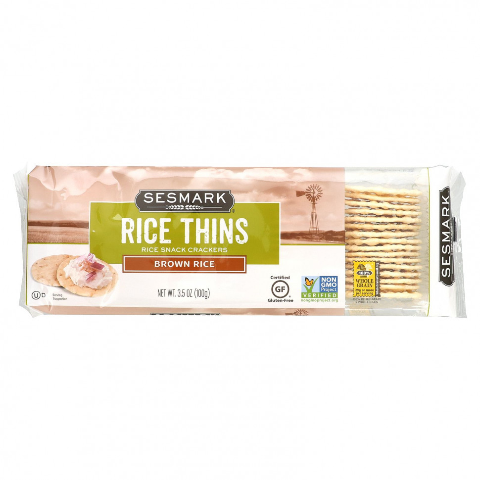 ���������� Sesmark, Rice Thins, ������� �������, ���������� ���, 100 � (3,5 �����)  Iherb (������)