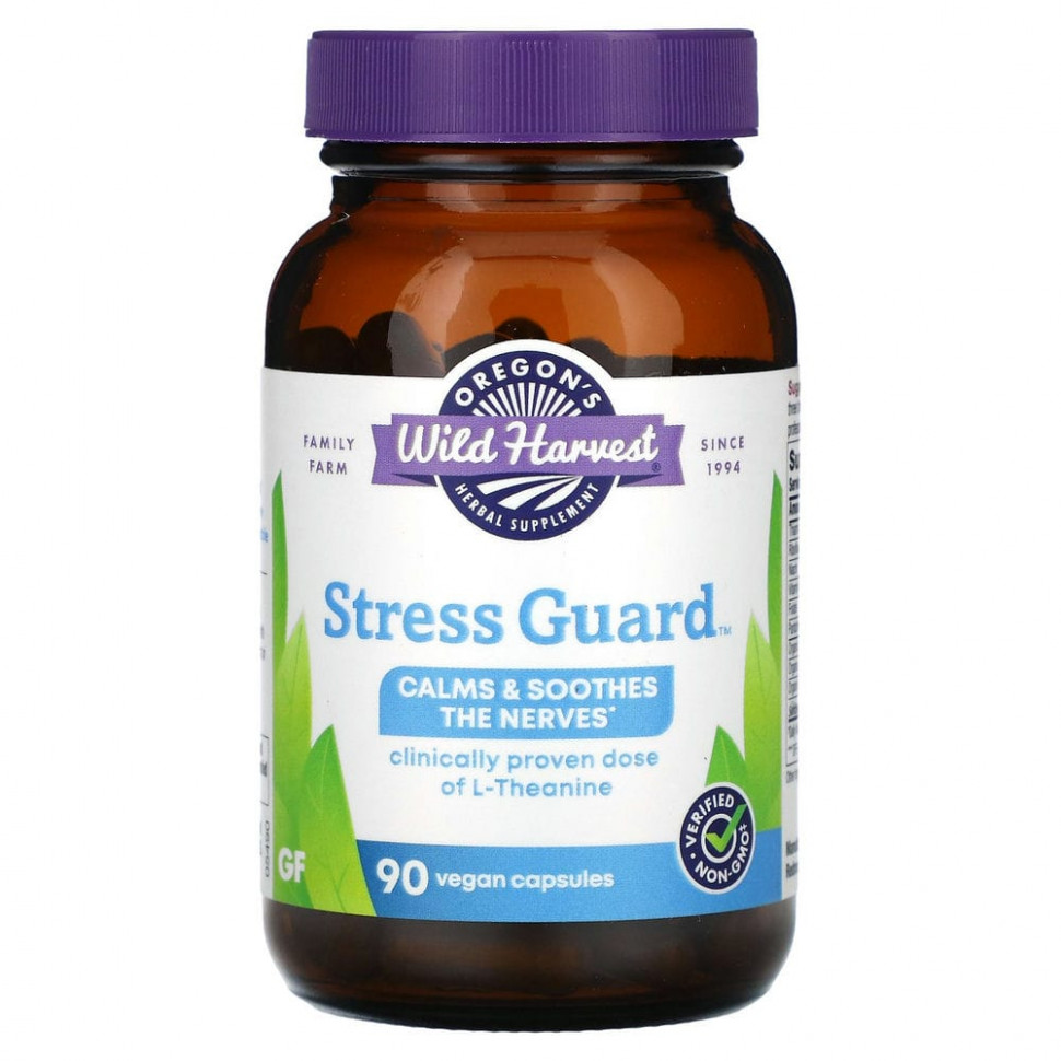  Oregons Wild Harvest, Stress Guard, 90 Vegan Capsules  Iherb ()