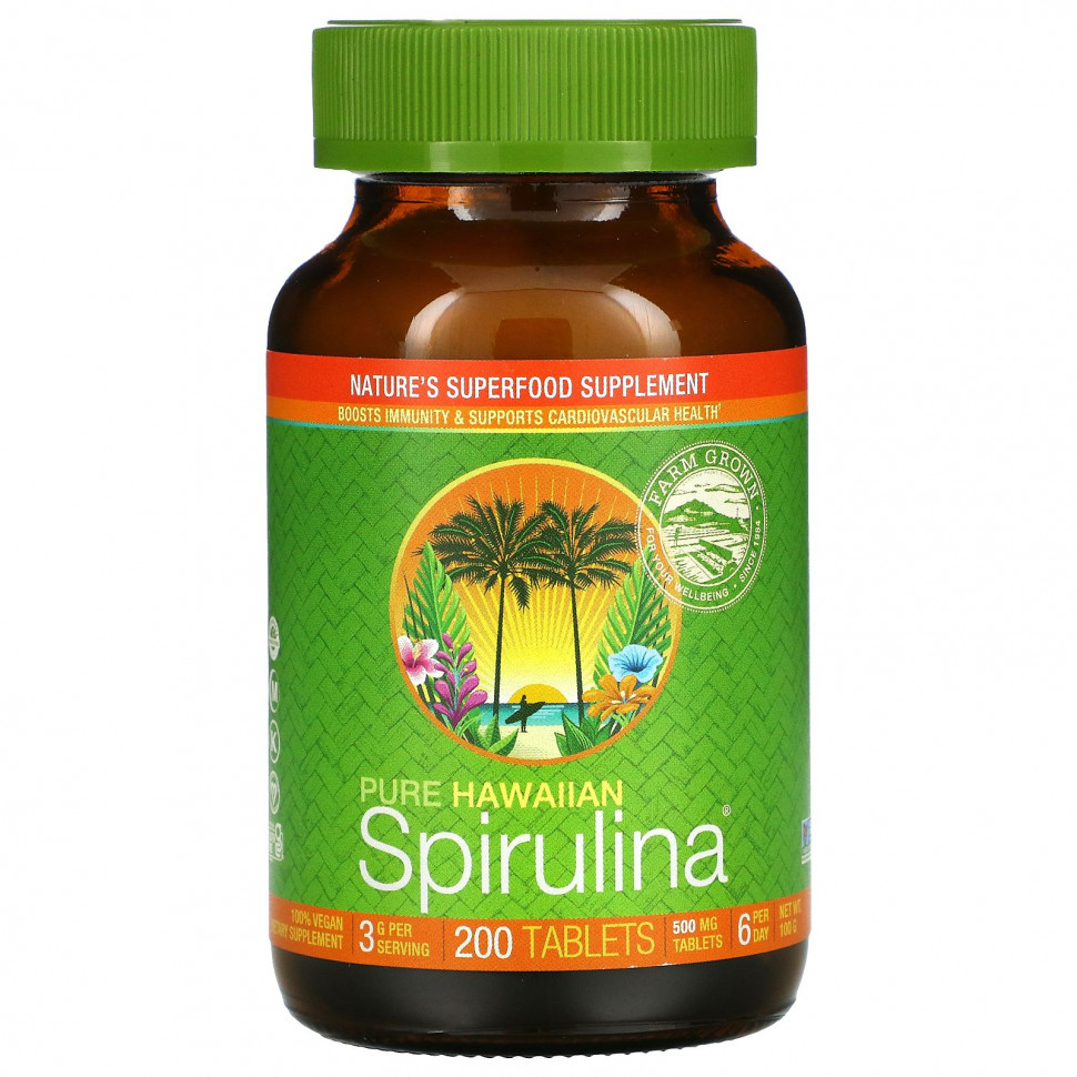 Nutrex Hawaii, Pure Hawaiian Spirulina, 200     , -, 