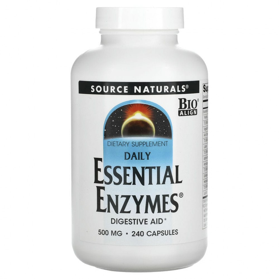 Source Naturals, Daily Essential Enzymes,       , 500 , 240     , -, 