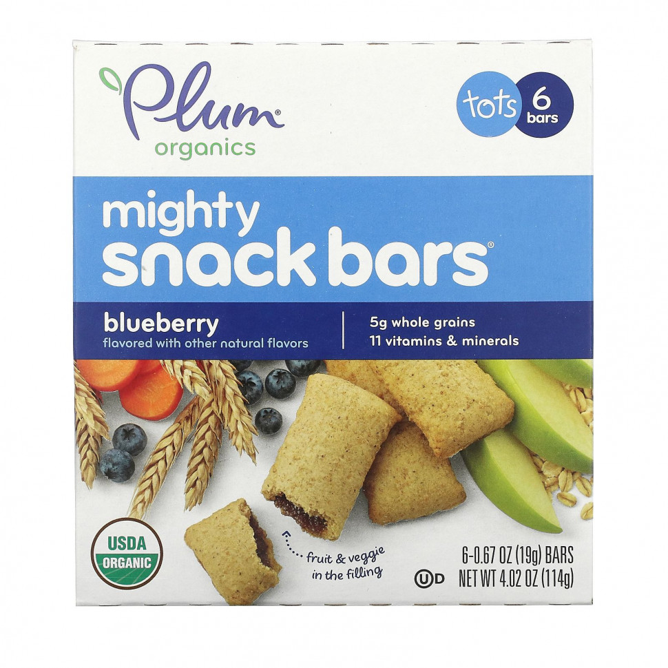 ���������� Plum Organics, Mighty Snack Bars, ��� �������, ��������, 6 ���������� �� 19 � (0,67 �����) ������  Iherb (������)
