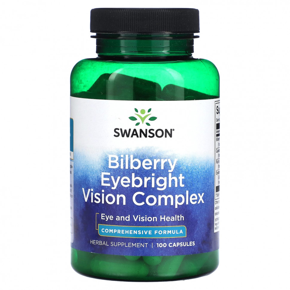 Swanson, Bilberry Eyebright Vision Complex, 100     , -, 