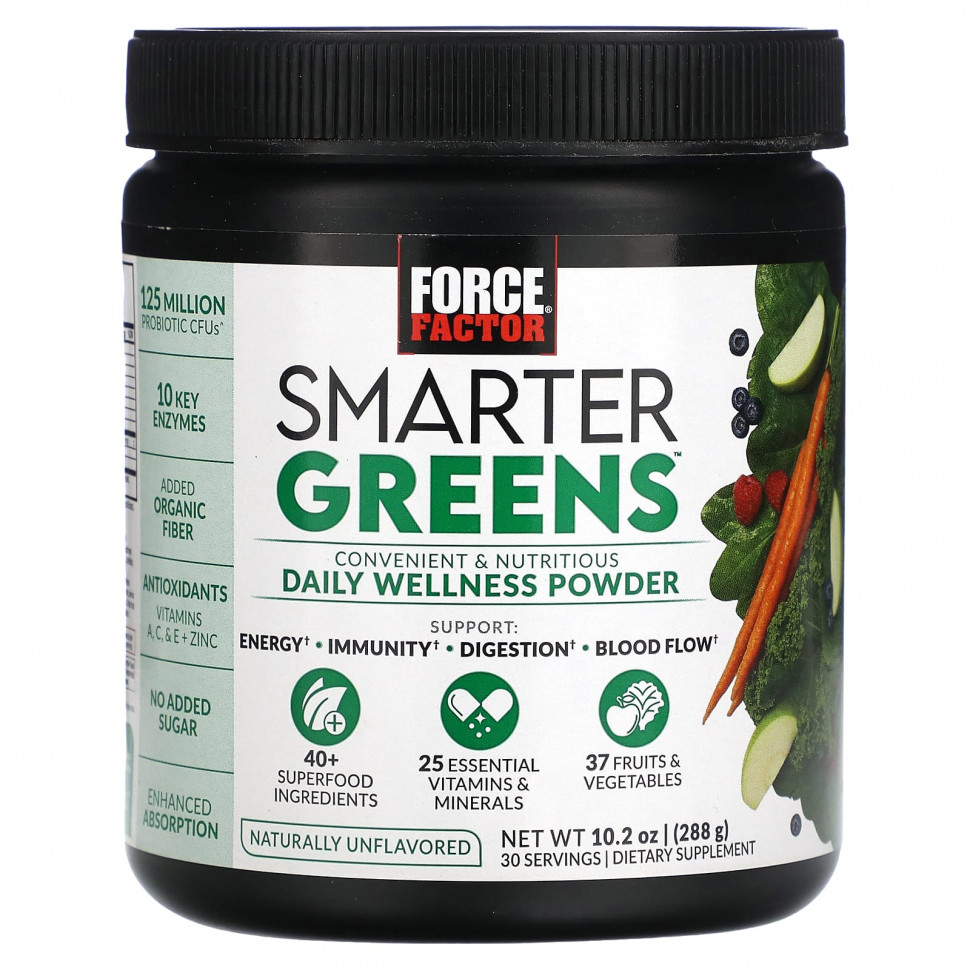 Force Factor, Smarter Greens,   ,  , 288  (10,2 )    , -, 