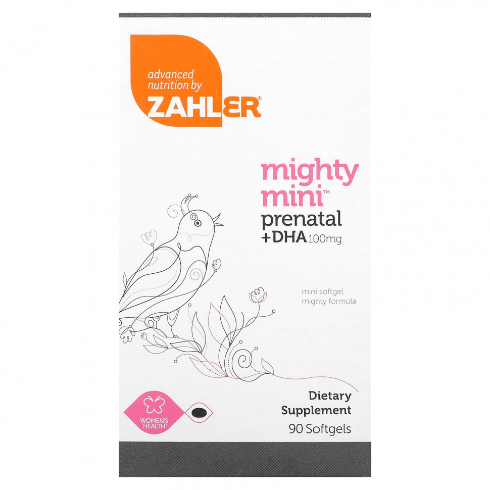 Zahler, Mighty Mini Prenatal + DHA, 100 , 90      , -, 