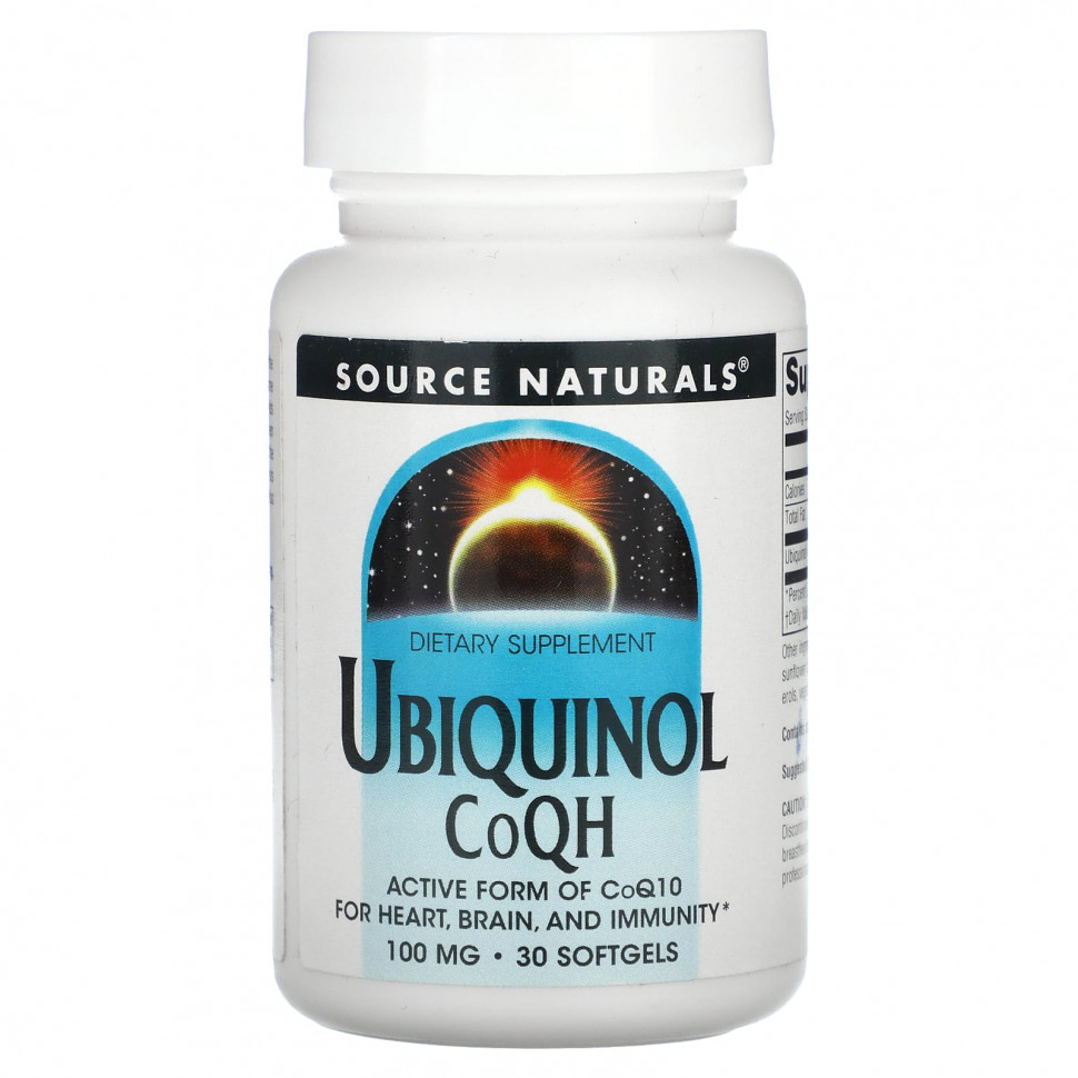 Source Naturals, ,  QH, 100 , 30      , -, 