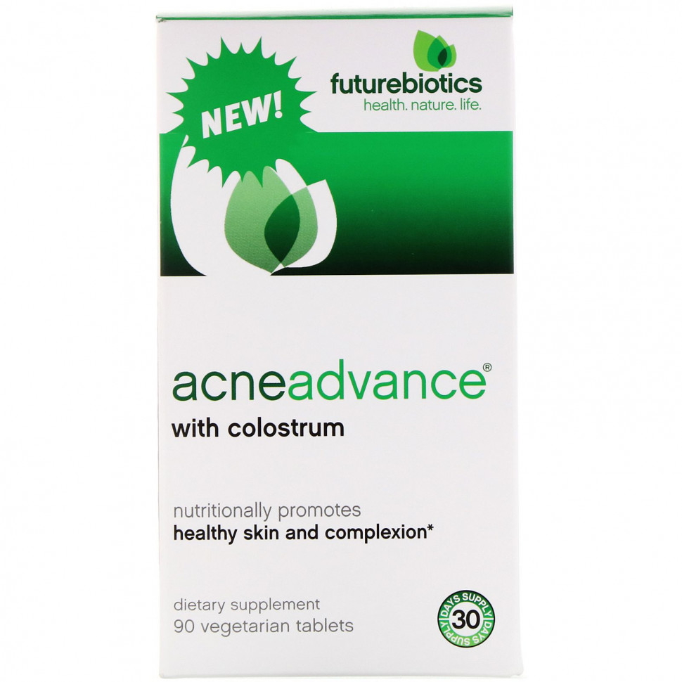 FutureBiotics, Acne Advance with Colostrum, 90 Vegetarain Tablets    , -, 