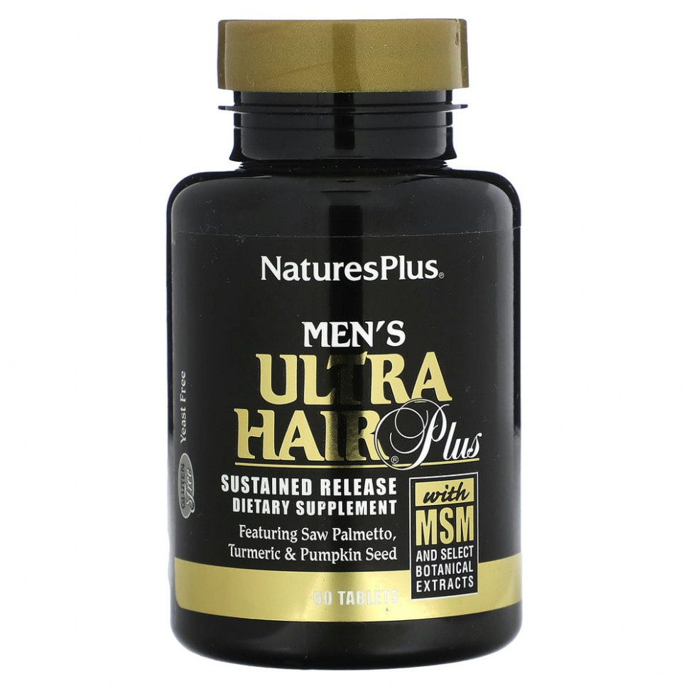 NaturesPlus, Men's Ultra Hair Plus,      , 60     , -, 