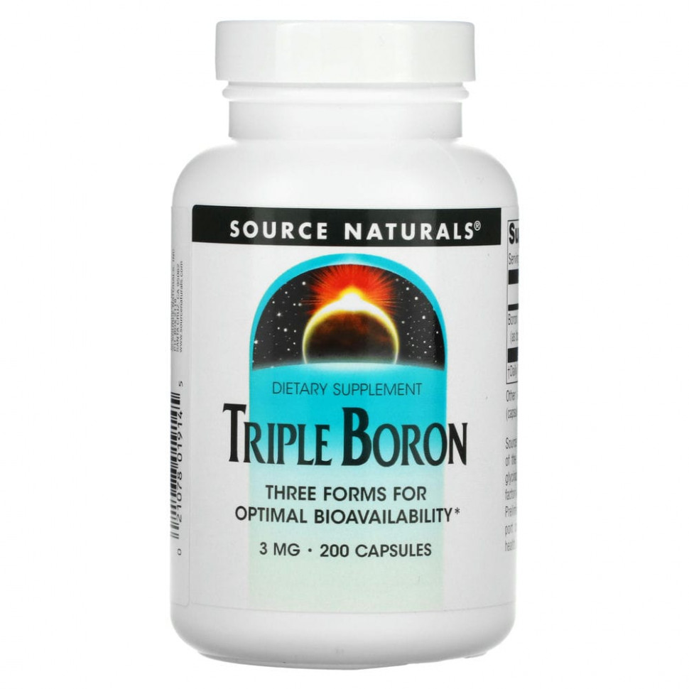 Source Naturals, Triple Boron, 3 , 200     , -, 