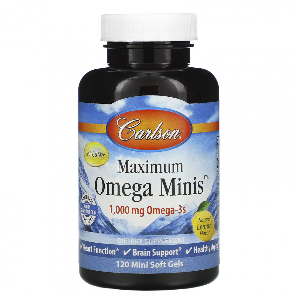 Carlson Labs, Maximum Omega Minis,   , 500 , 120 -    , -, 