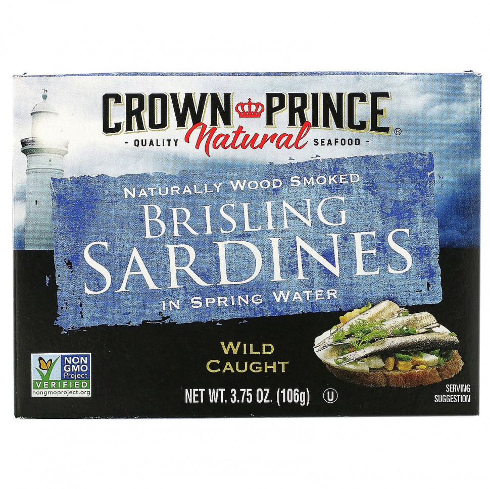 Crown Prince Natural, Brisling Sardines,   , 106  (3,75 )    , -, 