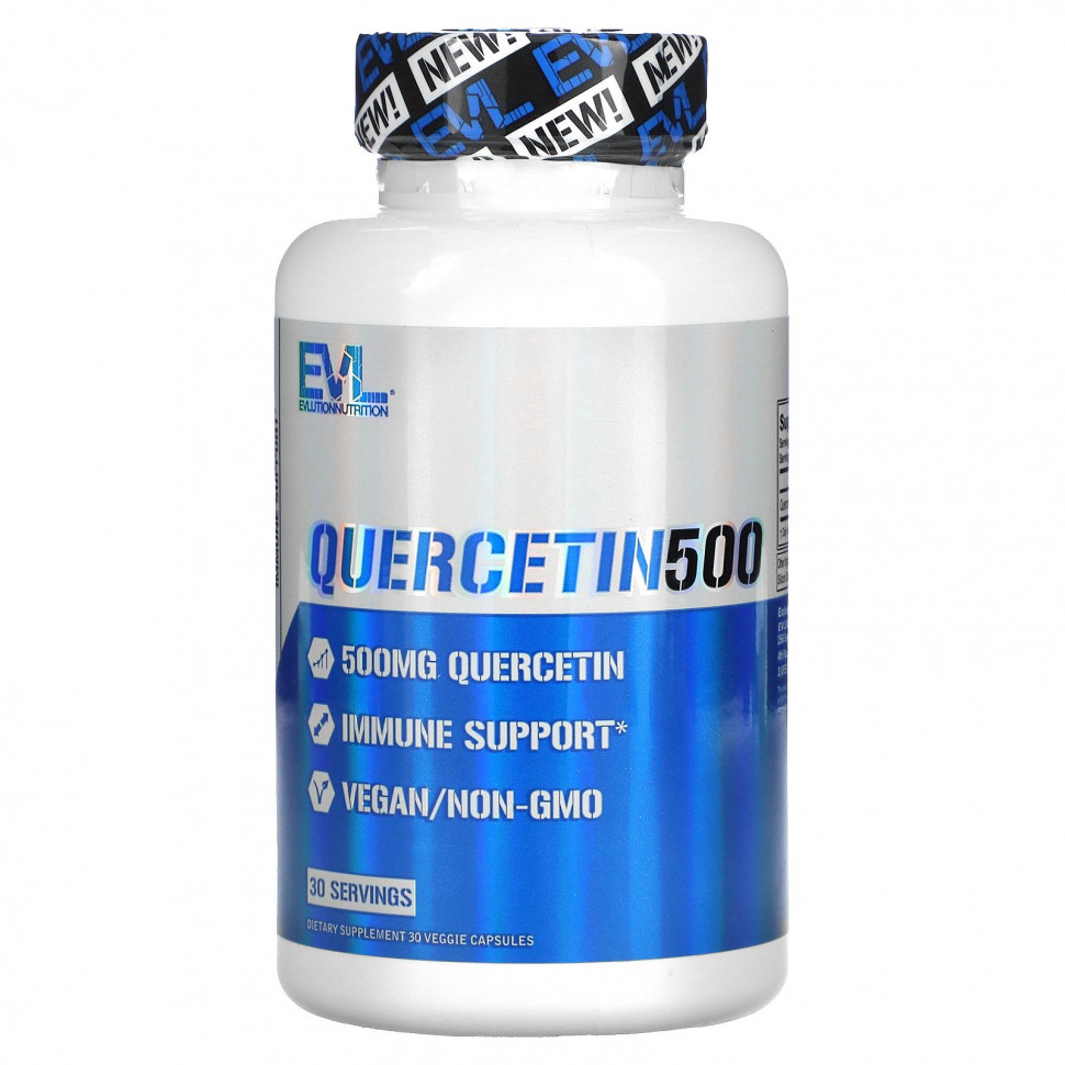 EVLution Nutrition, Quercetin 500, 500 mg, 30 Veggie Capsules    , -, 