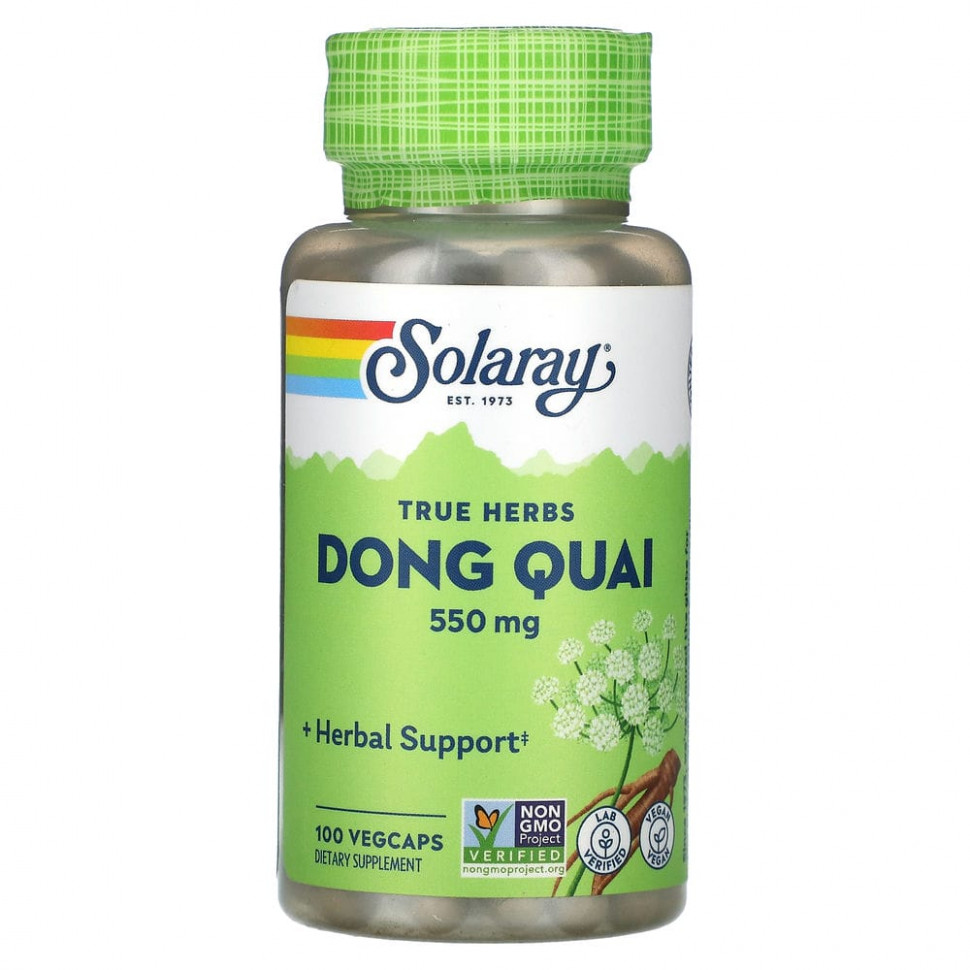 Solaray, True Herbs, Dong Quai, 550 , 100      , -, 