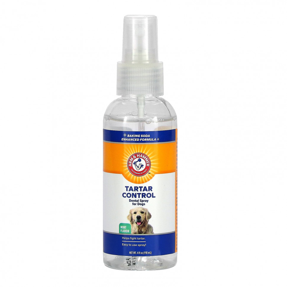  Arm & Hammer, Tartar Control, Dental Spray For Dogs, Mint, 4 fl oz (118 ml)  Iherb ()