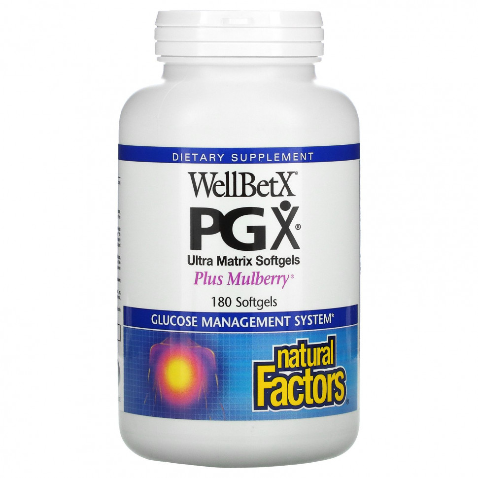 Natural Factors, WellBetX PGX, Plus Mulberry, 180     , -, 