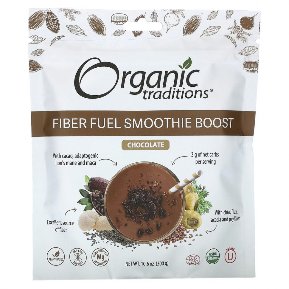 Organic Traditions, Fiber Fuel Smoothie Boost, , 300  (10,6 )    , -, 