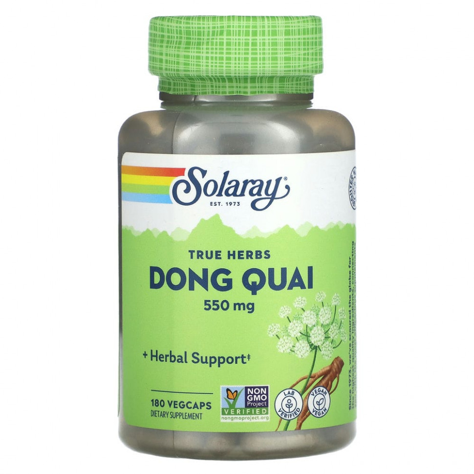 Solaray, True Herbs, Dong Quai, 550 , 180      , -, 
