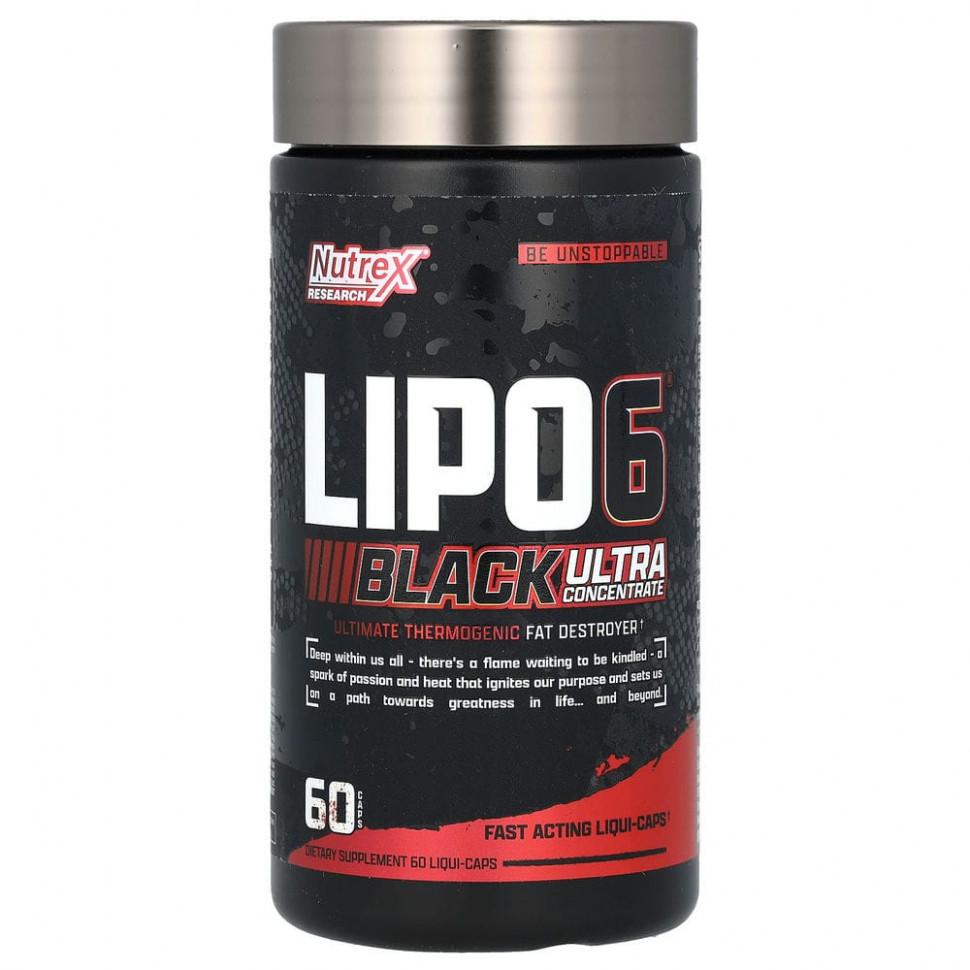 Nutrex Research, LIPO-6 Black, , 60      , -, 