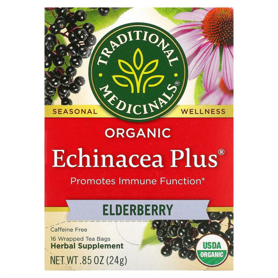 Traditional Medicinals, Organic Echinacea Plus, ,  , 16    , 24  (0,85 )    , -, 