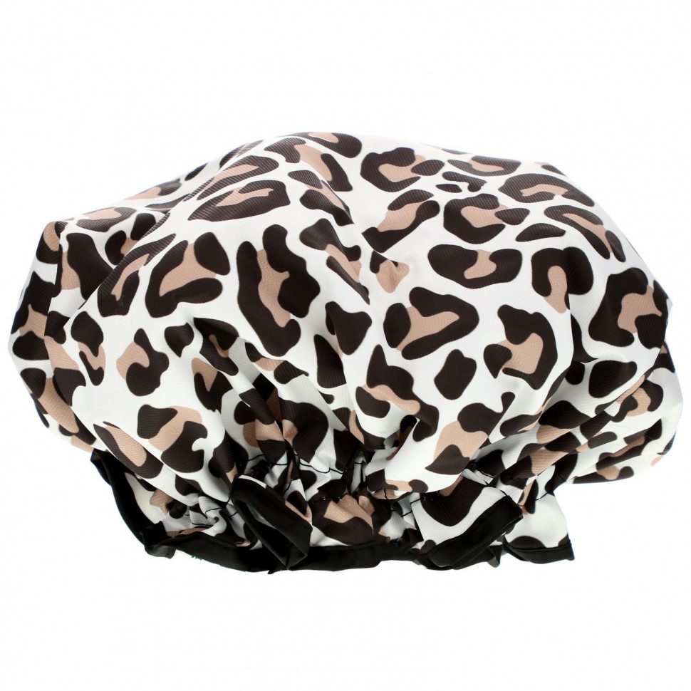 The Vintage Cosmetic Co., Shower Cap, Leopard Print, 1 Count    , -, 