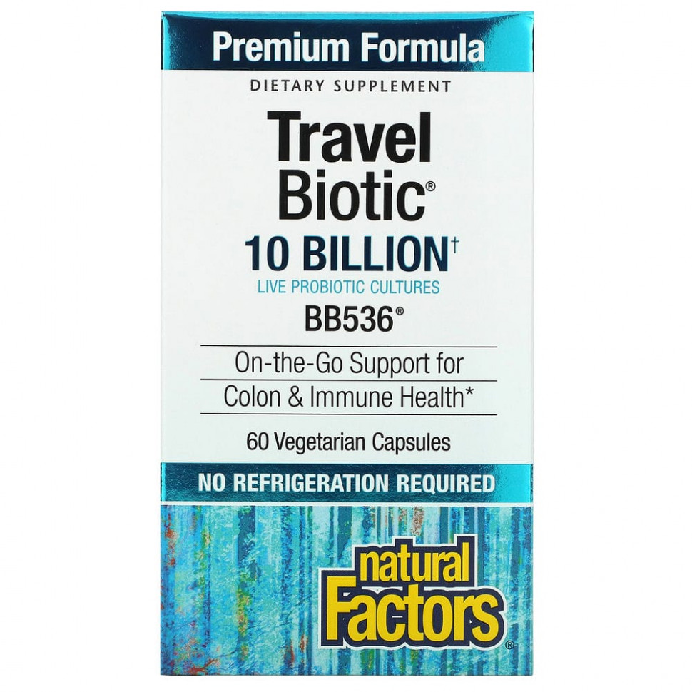 Natural Factors, Travel Biotic, BB536, 10   , 60      , -, 