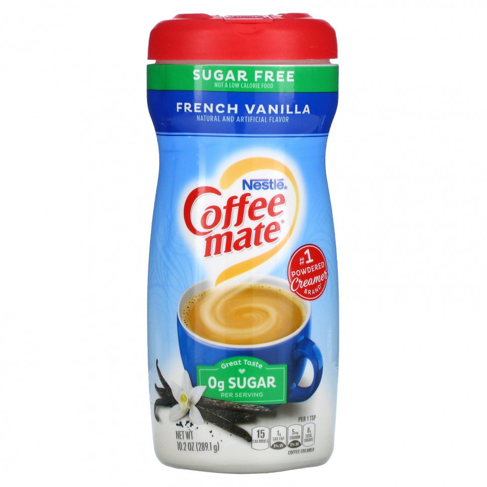 Coffee Mate, Sugar Free, Powder Coffee Creamer, French Vanilla, 10.2 oz (289.1 g)    , -, 