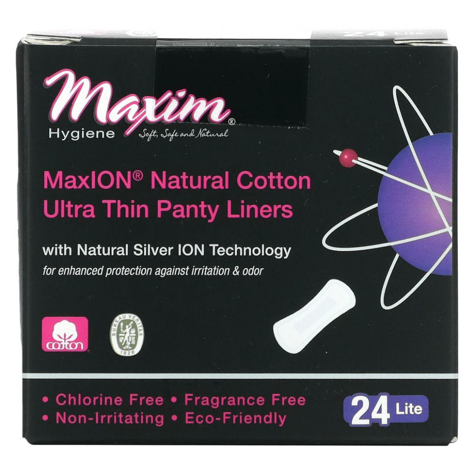 ���������� Maxim Hygiene Products, ������������ ���������� ���������, ����������� ���������� MaxION � �������������� �������, ������, 24 ��.  Iherb (������)