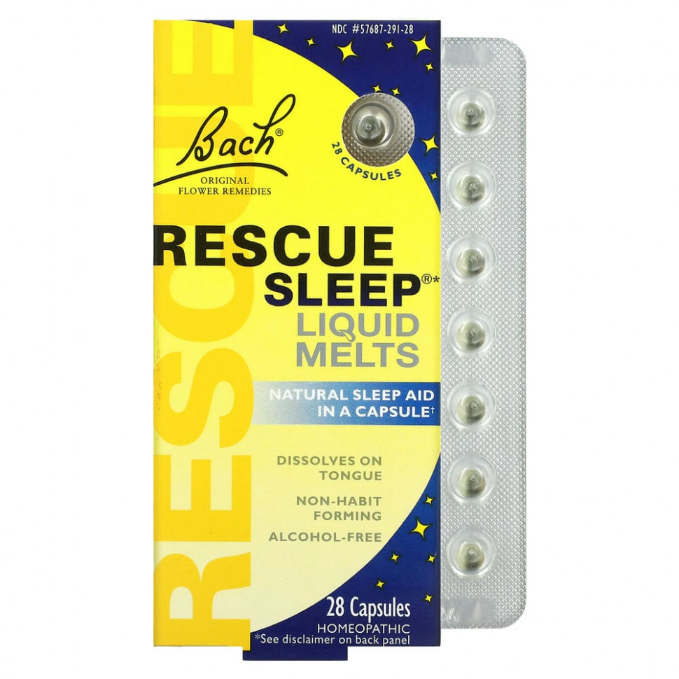 ���������� Bach, Rescue Sleep, ������������ ��������� ��������, ��������� ���, ��� ������������, � ���������, 28 ������  Iherb (������)
