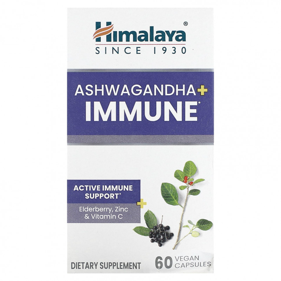 Himalaya, Ashwagandha + Immune`` 60      , -, 