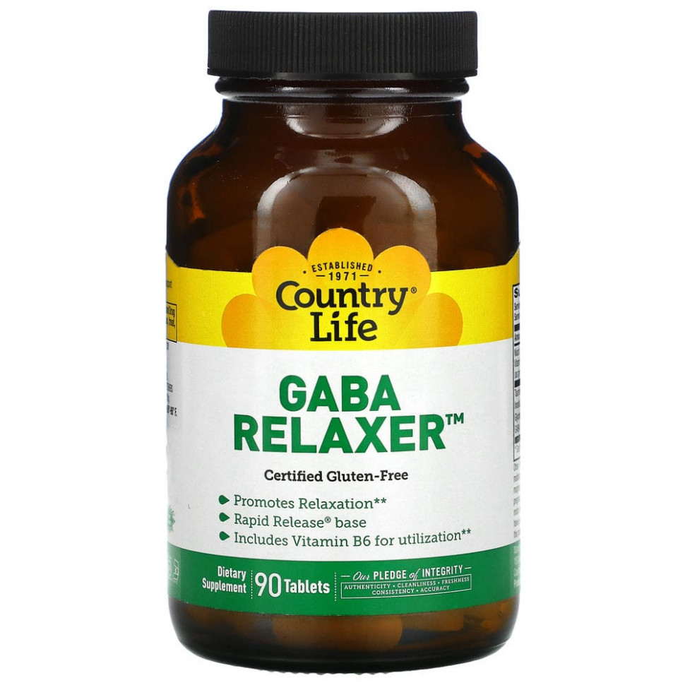 Country Life, GABA Relaxer, , 90     , -, 