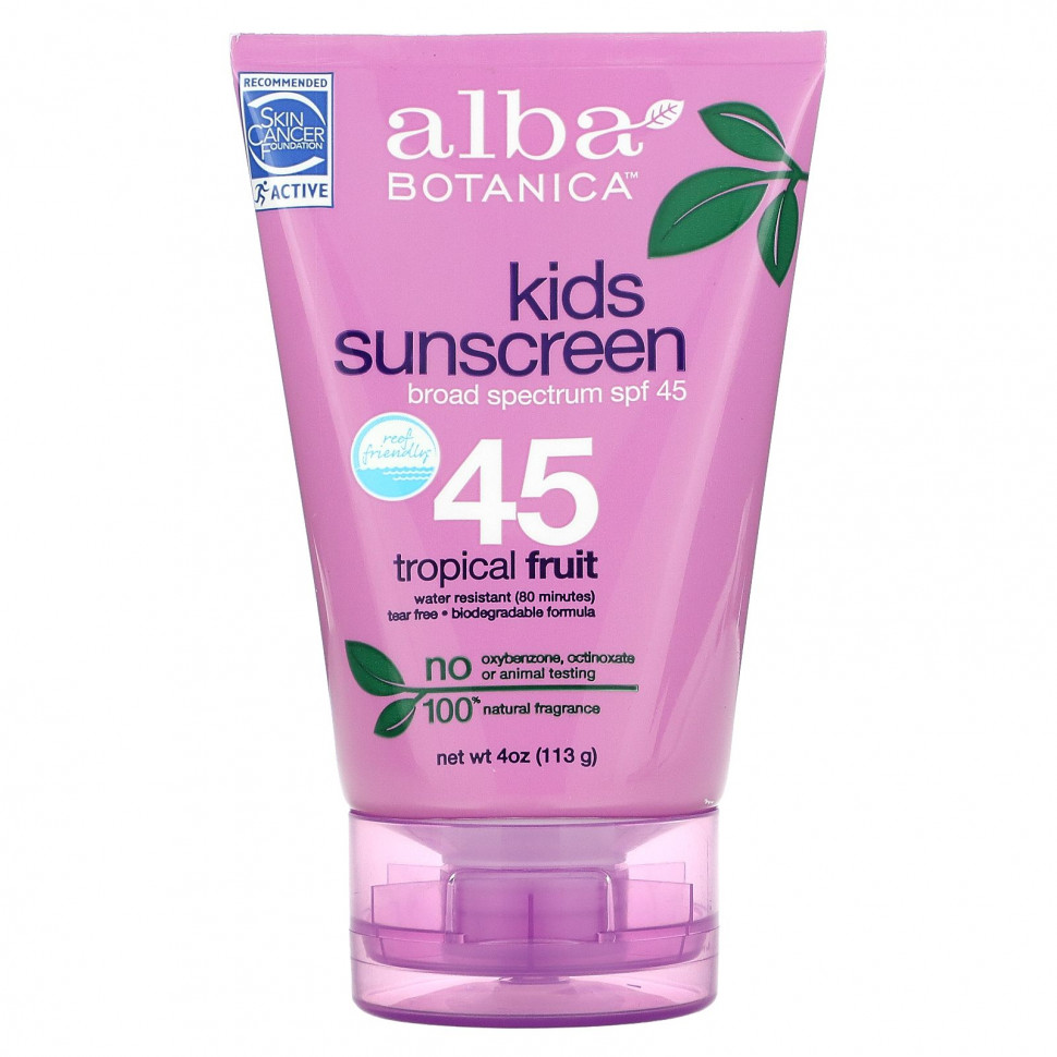 ���������� Alba Botanica, ������� �������������� ����, ����������� ������, SPF 45, 4 ����� (113 �)  Iherb (������)