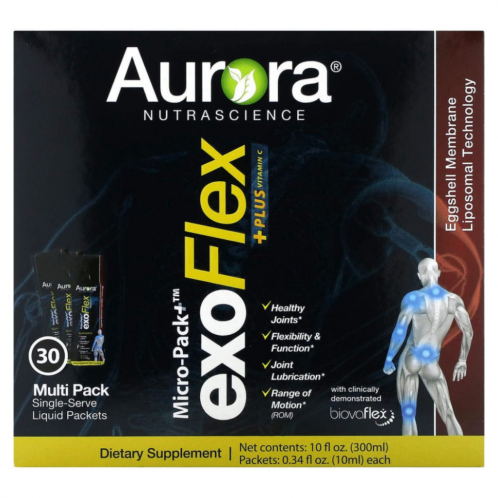 Aurora Nutrascience, Micro-Pack + ExoFlex + Plus Vitamin C, 30   10  (0,34 . )    , -, 