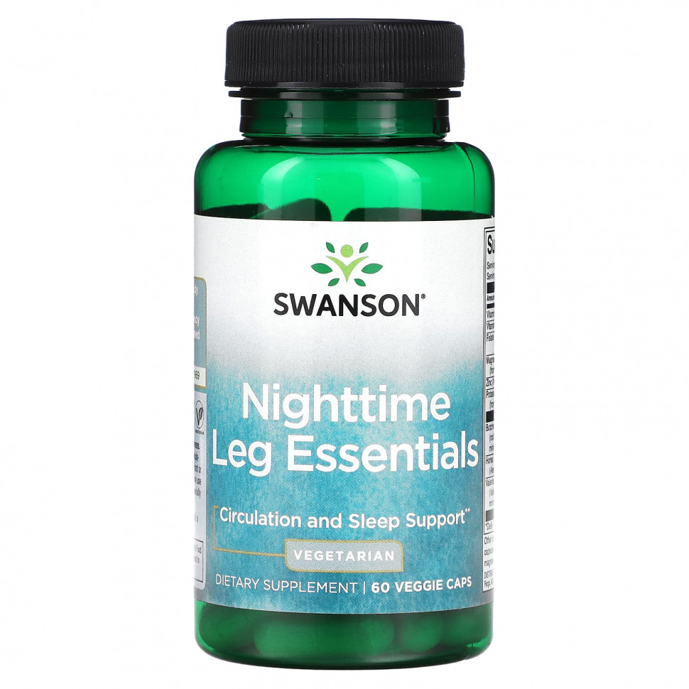  Swanson, Nighttime Leg Essentials, 60    Iherb ()