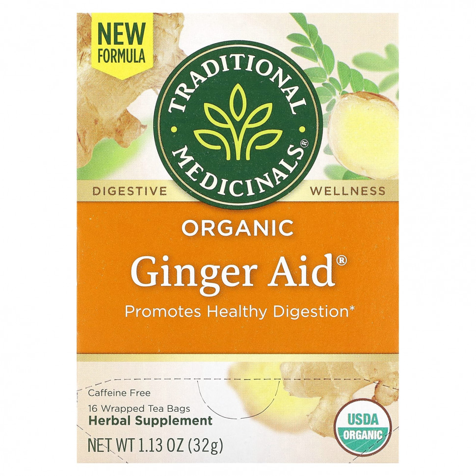 Traditional Medicinals, Ginger Aid, , (),  , 16  , 32  (1,13 )    , -, 